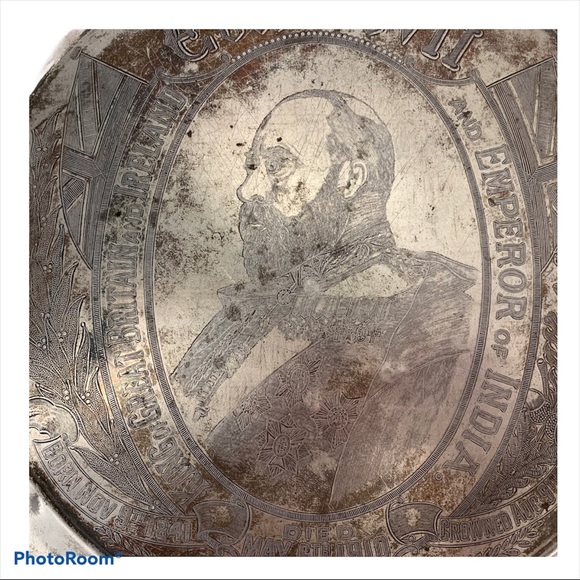 King Edward VII Commemoration Silver Tray Rare - Picture 4 of 9